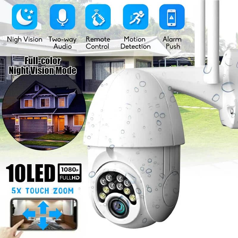 WIFI Outdoor HD Wireless Waterproof PTZ IP Security Camera 0
