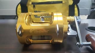 gladiator trolling reel 2 speed. in excellent condition