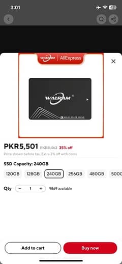 walram 240gb SSD