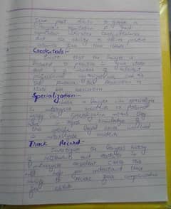 handwriting assignment work