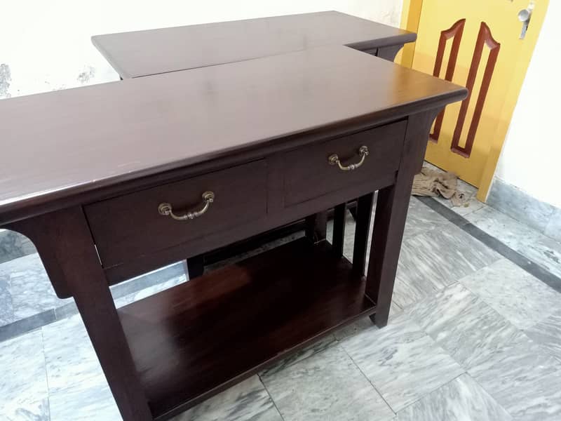 Pure Sheesham Heavy weight Console Imported tables available for sale. 1