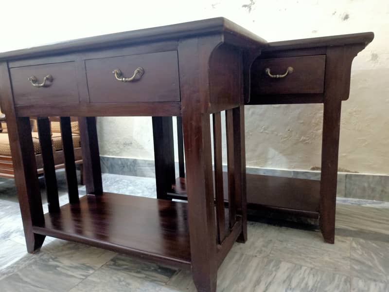 Pure Sheesham Heavy weight Console Imported tables available for sale. 4