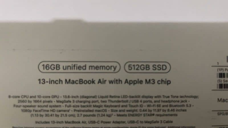 Apple MacBook Air M3 Chip 5