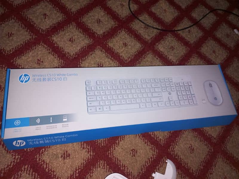 hp wireless keyboard and mouse white color 2