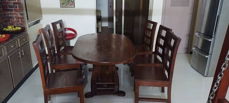 dayar wood dining table with 6 chairs 1