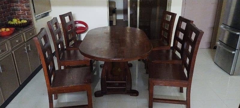 dayar wood dining table with 6 chairs 2