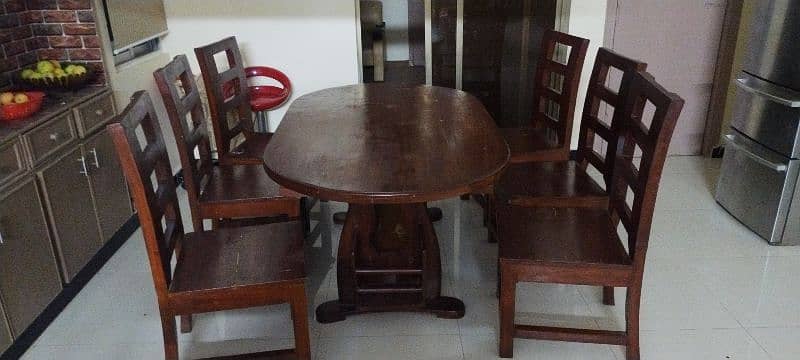 dayar wood dining table with 6 chairs 3