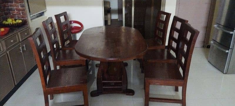 dayar wood dining table with 6 chairs 4