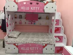 Triple Bunker Bed for Kids with Dressing Table