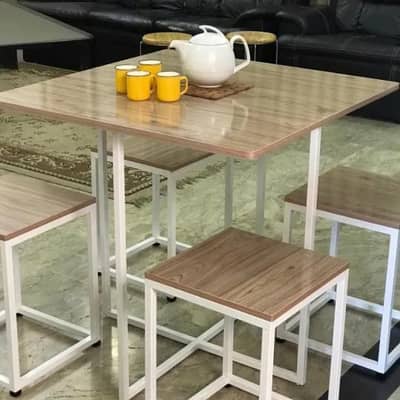 Center table with 4 stools, Dining table, kitchen dining table 2