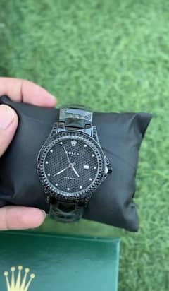 Rolex Black iced men's watch