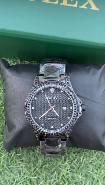 Rolex Black iced men's watch 1