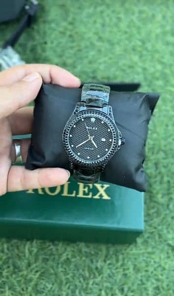 Rolex Black iced men's watch 2