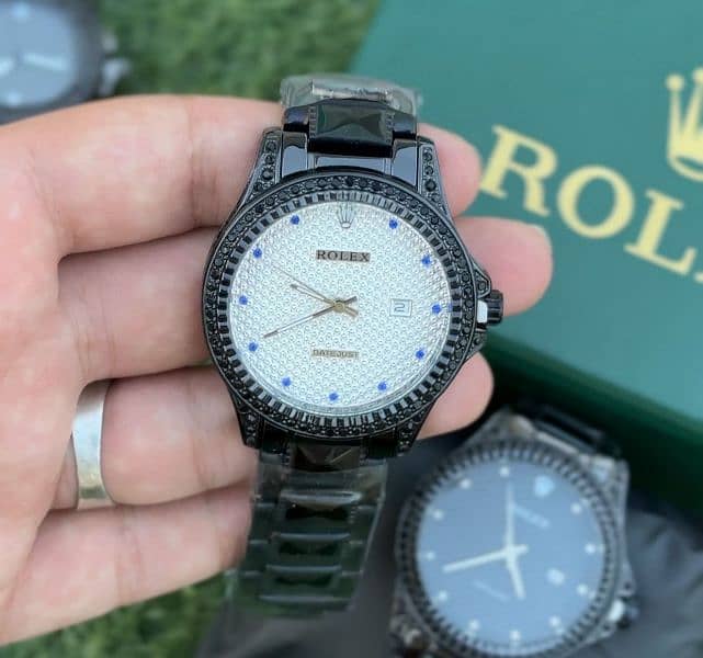 Rolex Black iced men's watch 4