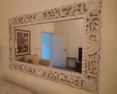 Beautiful Wooden Console with Mirror