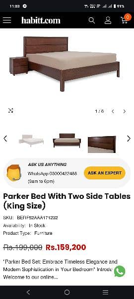 Habitt Parker King Bed Set 8