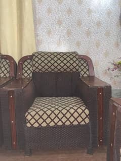 wooden sofa set brown color