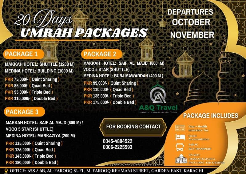 Umrah Packages from Pakistan/Umrah Packages 2024/Umrah Package/Travel 1