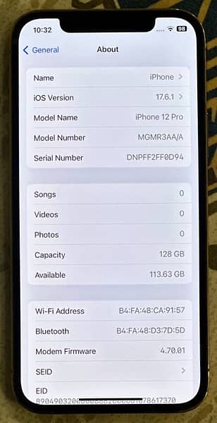 IPHONE 12 pro 128 gb UAE MODEL FOR SALE 2