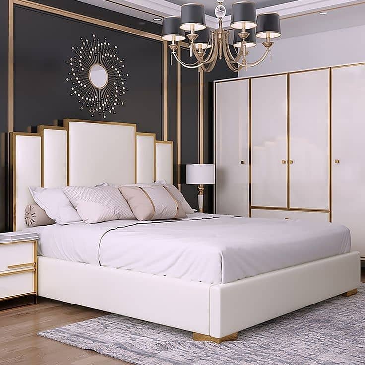 Poshish bed\Bed set\double bed\king size bed\Luxury bed 8