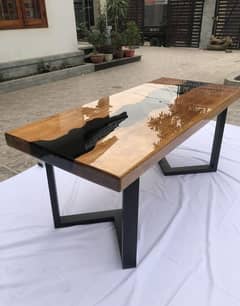 Black River Epoxy Resin Table