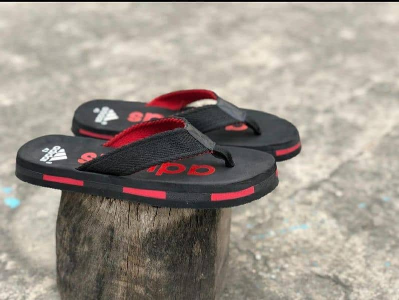 Stylish Men's Flip Flops - Black & Red 1