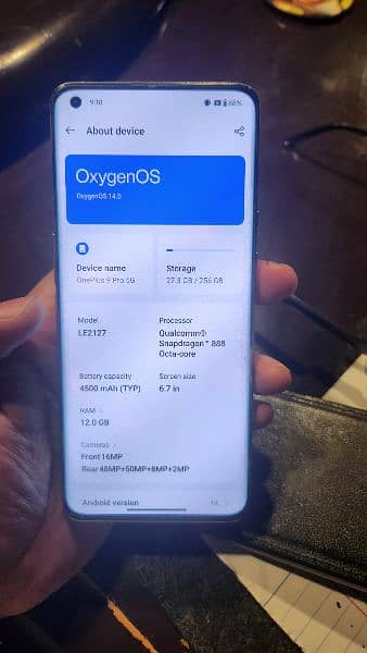 One Plus 9 Pro 12GB RAM and 256GB ROM 5