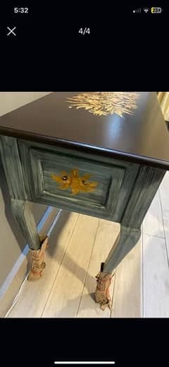 hand painted console new