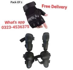 Half Finger Gloves With Elbow & Knee Pads l Free Delivery