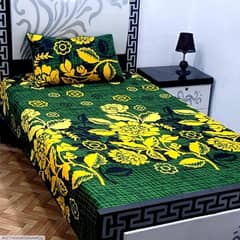 2 Pcs Crystal Cotton Printed Single Bedsheet