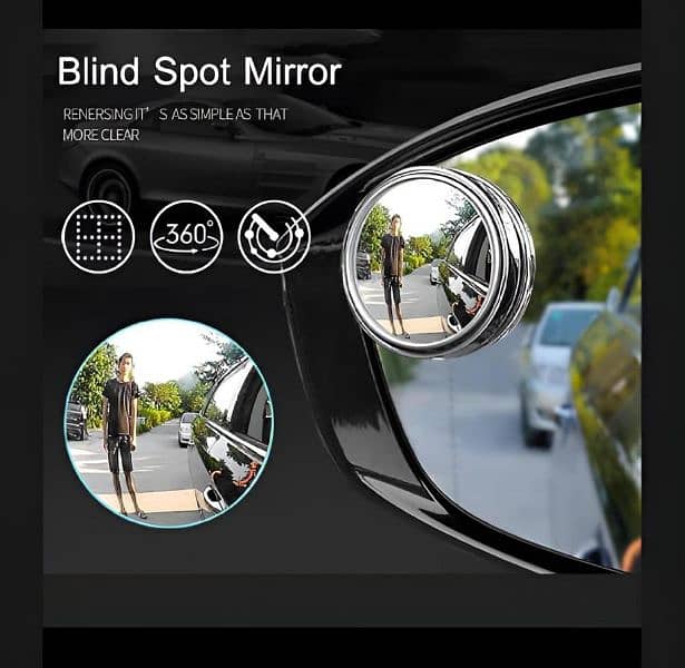 2 PCs car round side mirror 2