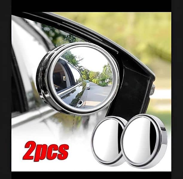 2 PCs car round side mirror 8