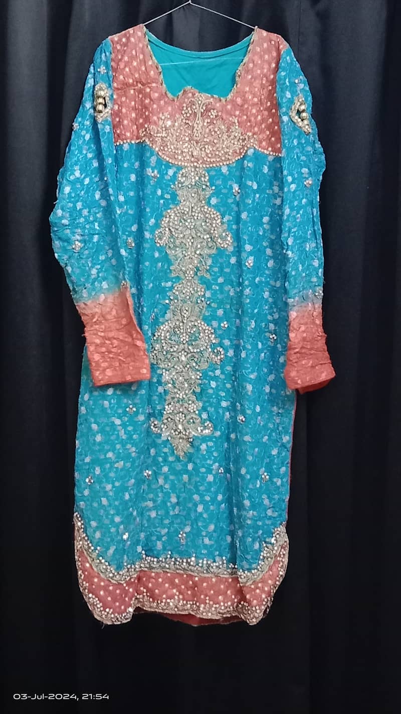 Handmade zari work dress 0