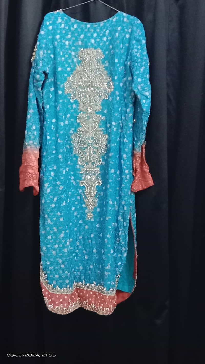 Handmade zari work dress 4