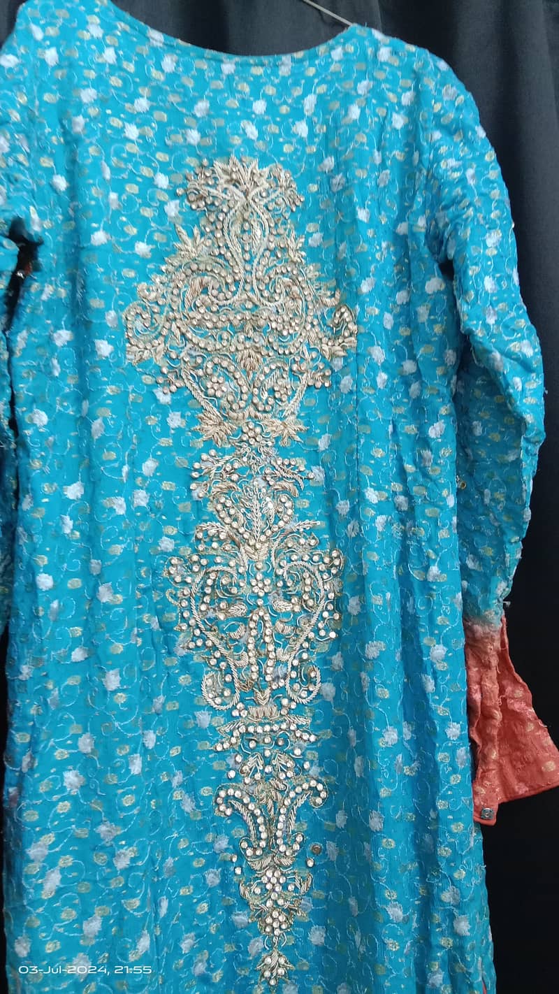 Handmade zari work dress 5