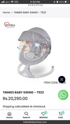 Tinnies baby swing T523