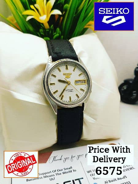 SEIKO 5 CITIZENS ORIENT AUTOMATIC MEN WRIST WATCH 03161737353 15