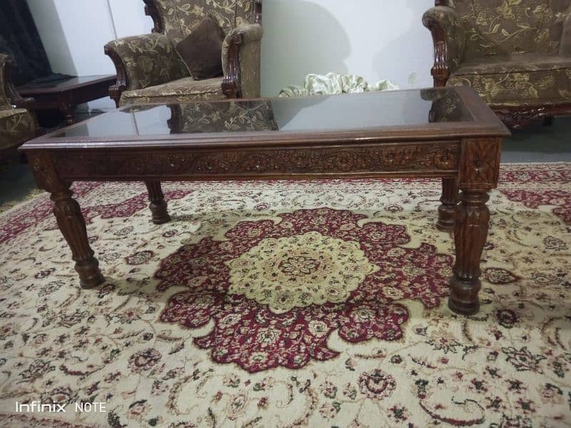 Sheeshum wood sofa set 4