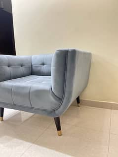 GREY 1 SEATER SOFA NEW