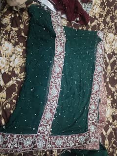 green colour Maroon . . lehenga