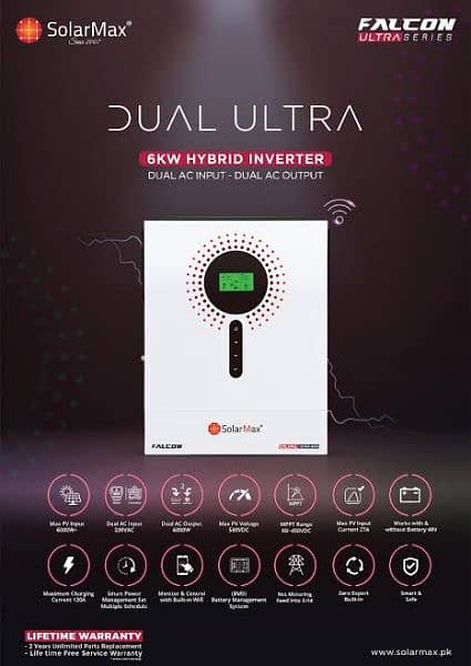 Solar Max Falcon 6kw Ultra Dual Output Inverter 2