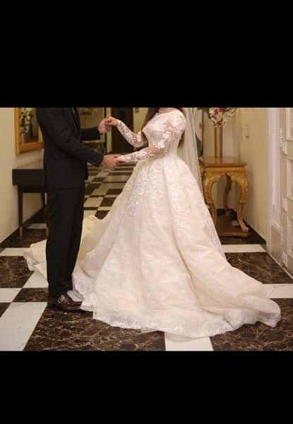 long bridal maxy off white with jacket 3