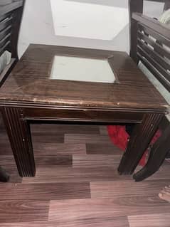 Moving out sale. 3 wooden table 1 center and 2 side tables.