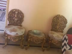 chinyoti chair set & designer table