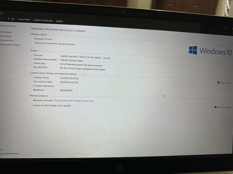 HP i5 Gen 10 (pavilion) 3