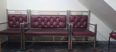 Pure steel sofa set