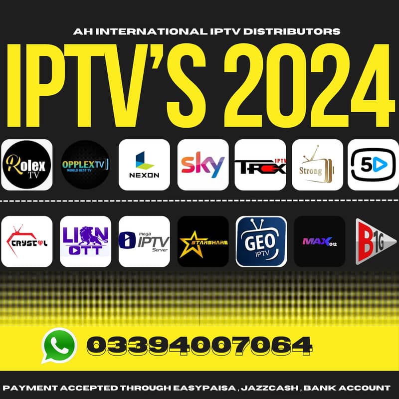 All IPTV Servers Available With Reseller Panels 03394007064 0