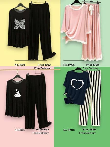 2 Pcs Stitched Sleepwear For Women 1