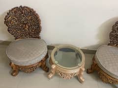 Antique peerah set (low chairs with table)