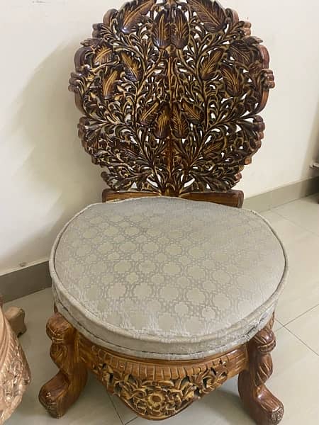 Antique peerah set (low chairs with table) 2